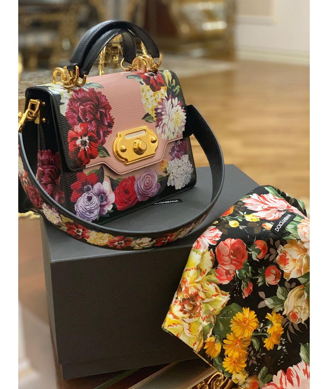 DOLCE&GABBANA Черная кожаная сумка через плечо, фото 2