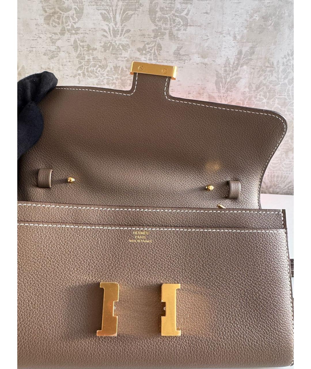 HERMES Коричневая кожаная сумка через плечо, фото 2