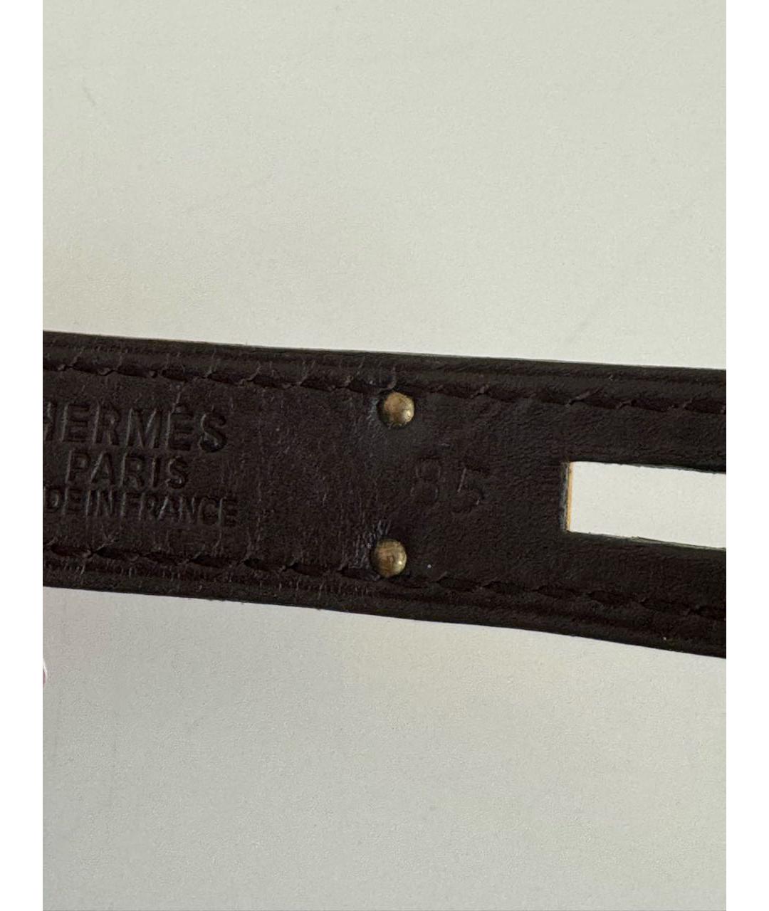 HERMES Коричневый кожаный ремень, фото 4