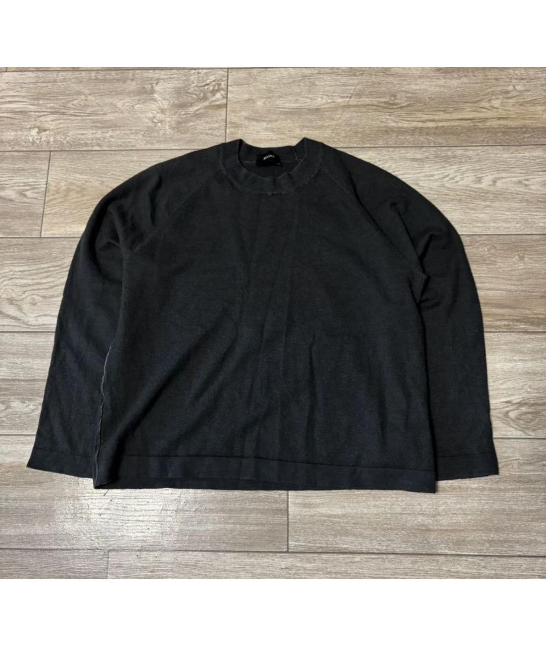 ZZEGNA Антрацитовый шерстяной джемпер / свитер, фото 6