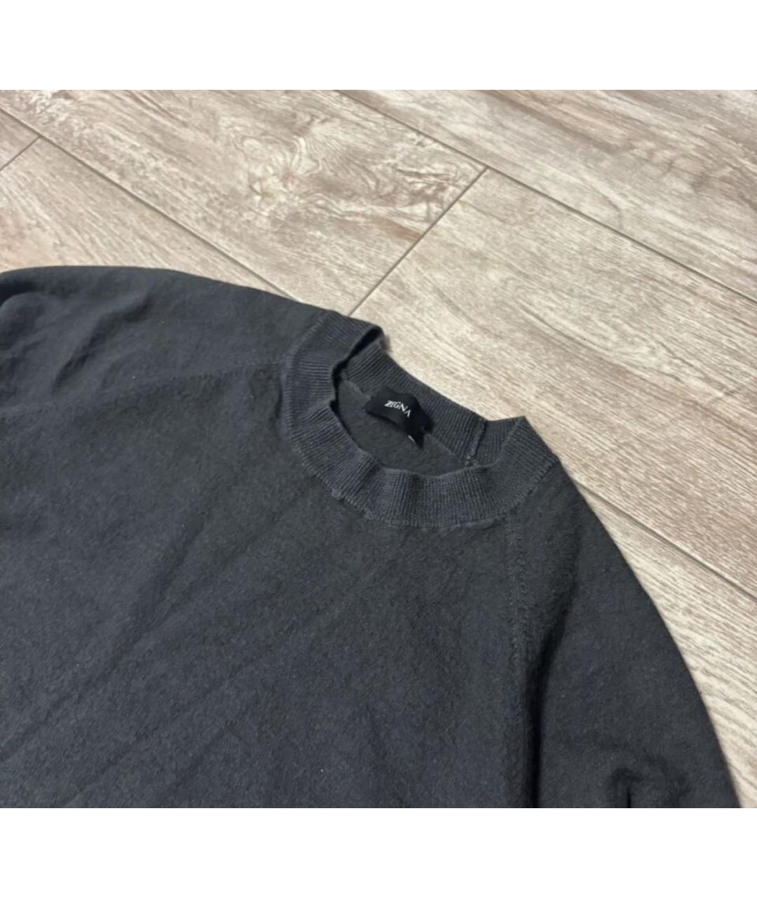 ZZEGNA Антрацитовый шерстяной джемпер / свитер, фото 2