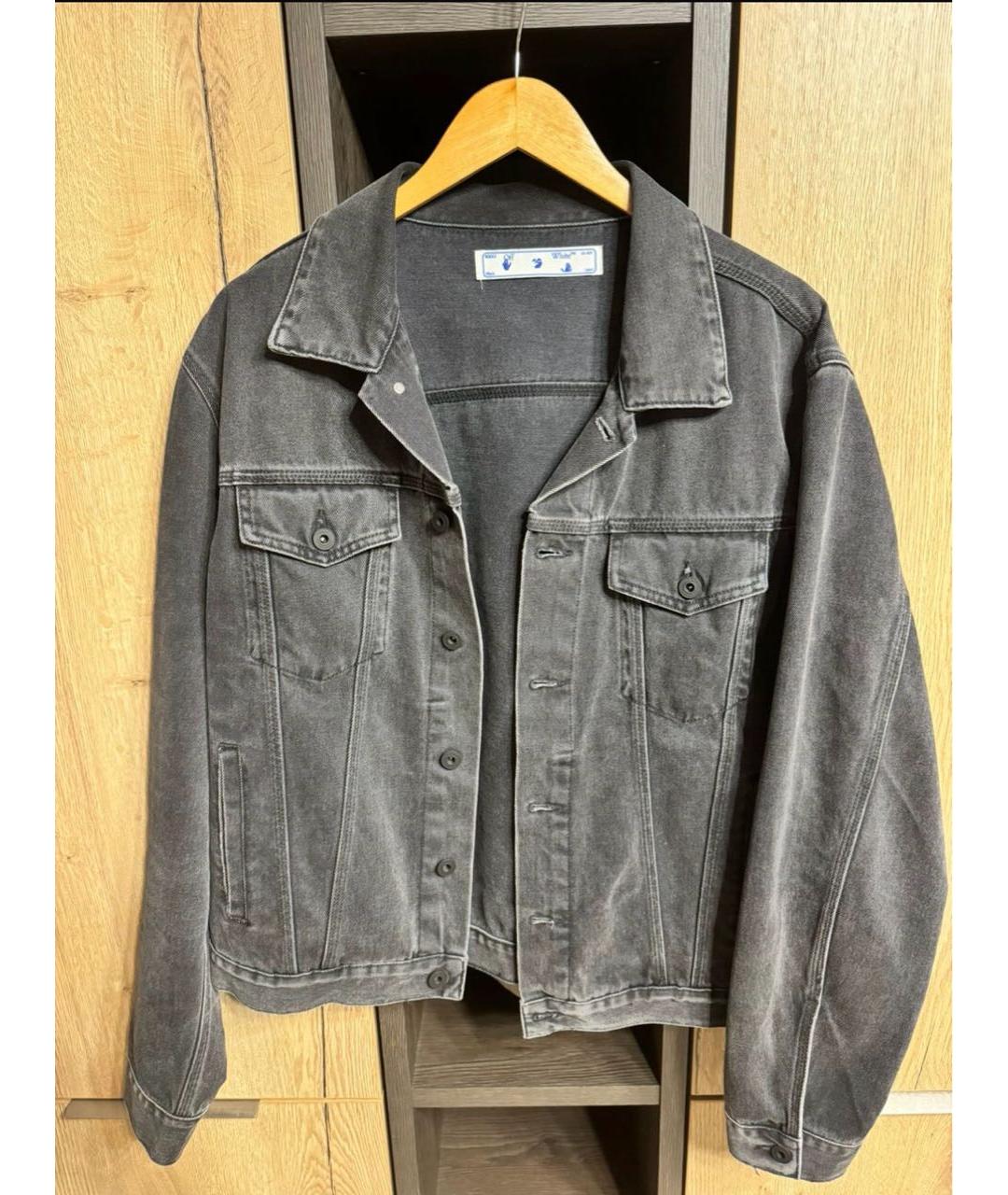 OFF-WHITE Серая деним куртка, фото 9