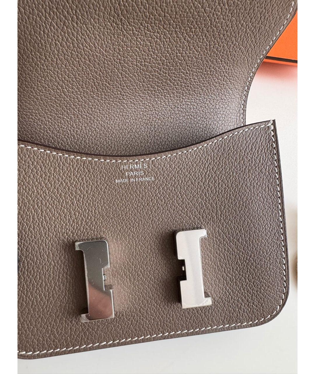 HERMES Коричневая кожаная поясная сумка, фото 5