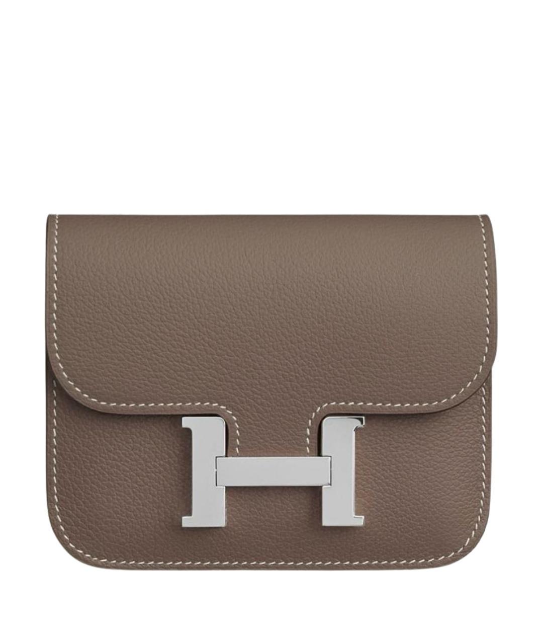 HERMES Коричневая кожаная поясная сумка, фото 1