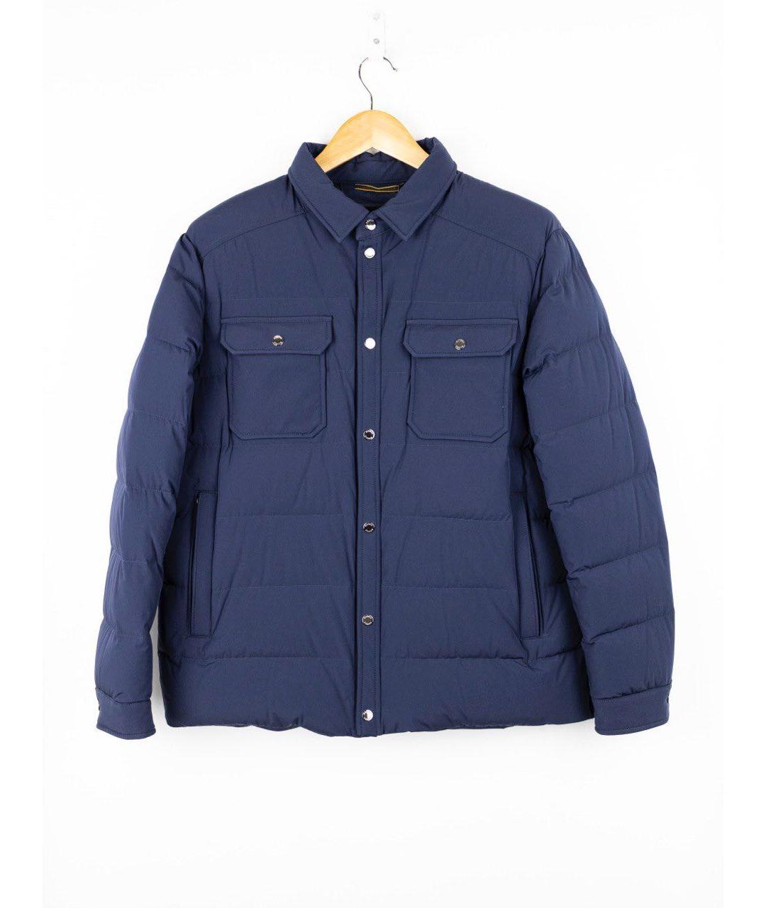 MOORER Синий полиуретановый пуховик, фото 4