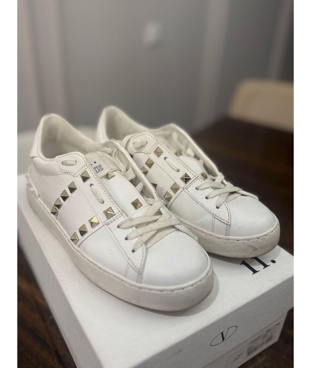 VALENTINO Белые кожаные кеды, фото 2
