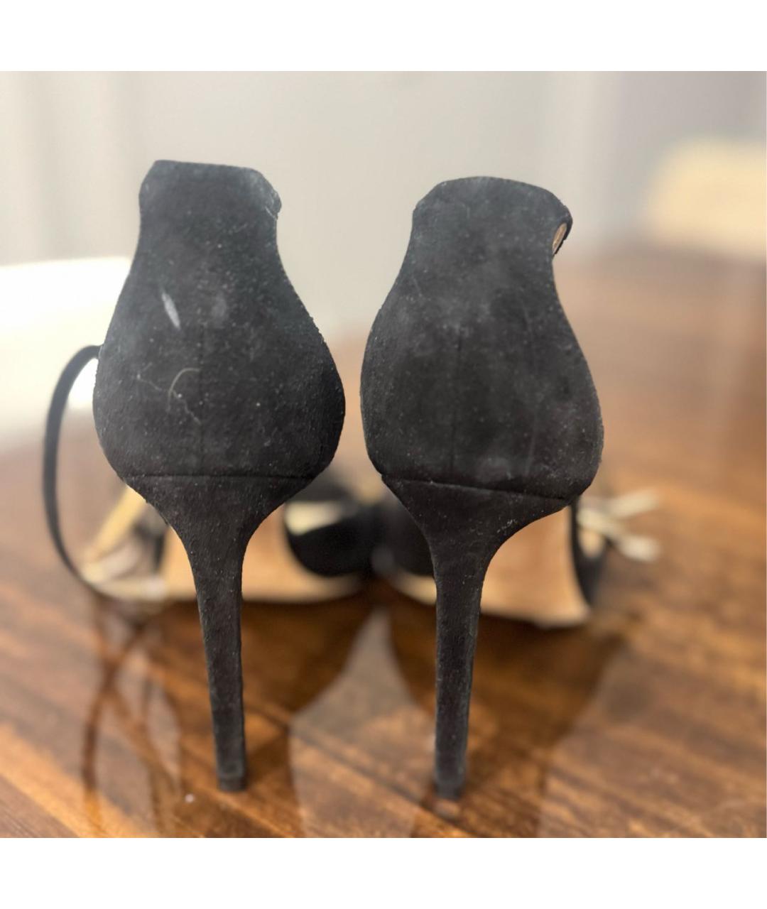 JIMMY CHOO Черные замшевые босоножки, фото 3