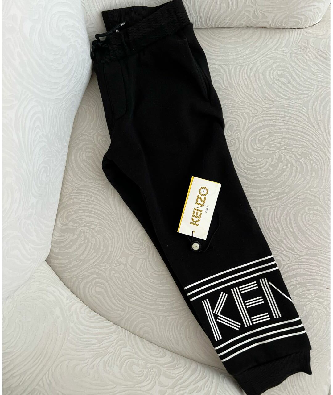 KENZO KIDS Черные хлопковые брюки и шорты, фото 3