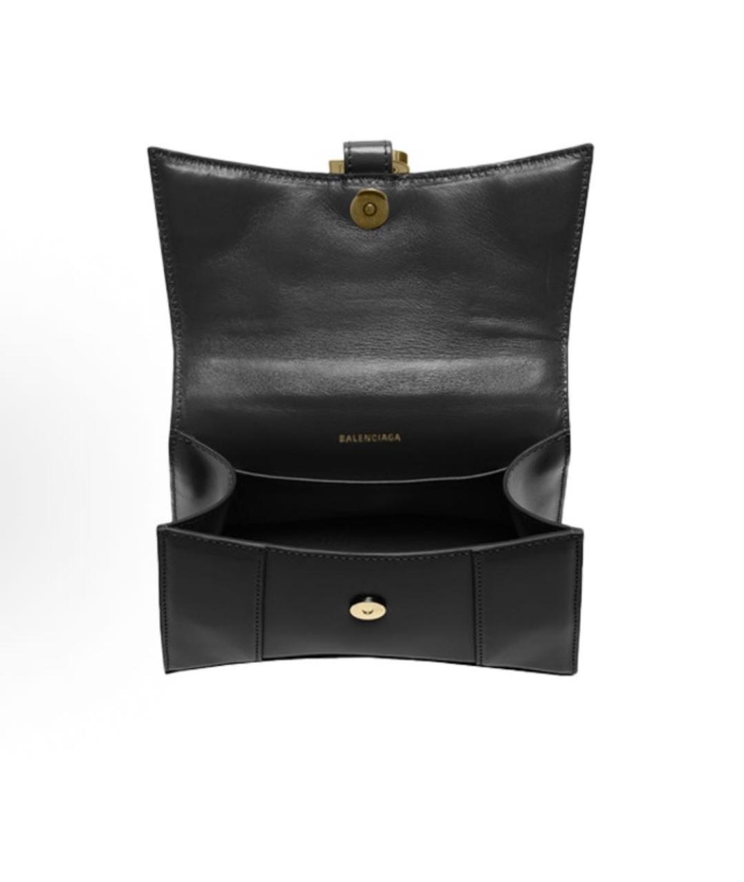 BALENCIAGA Черная кожаная сумка через плечо, фото 4