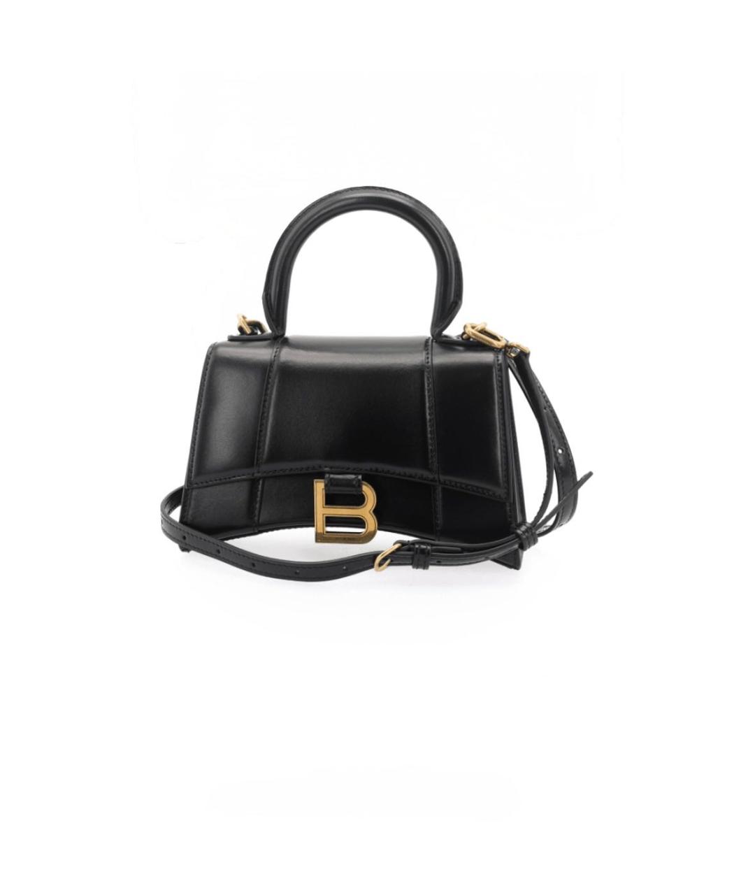 BALENCIAGA Черная кожаная сумка через плечо, фото 1