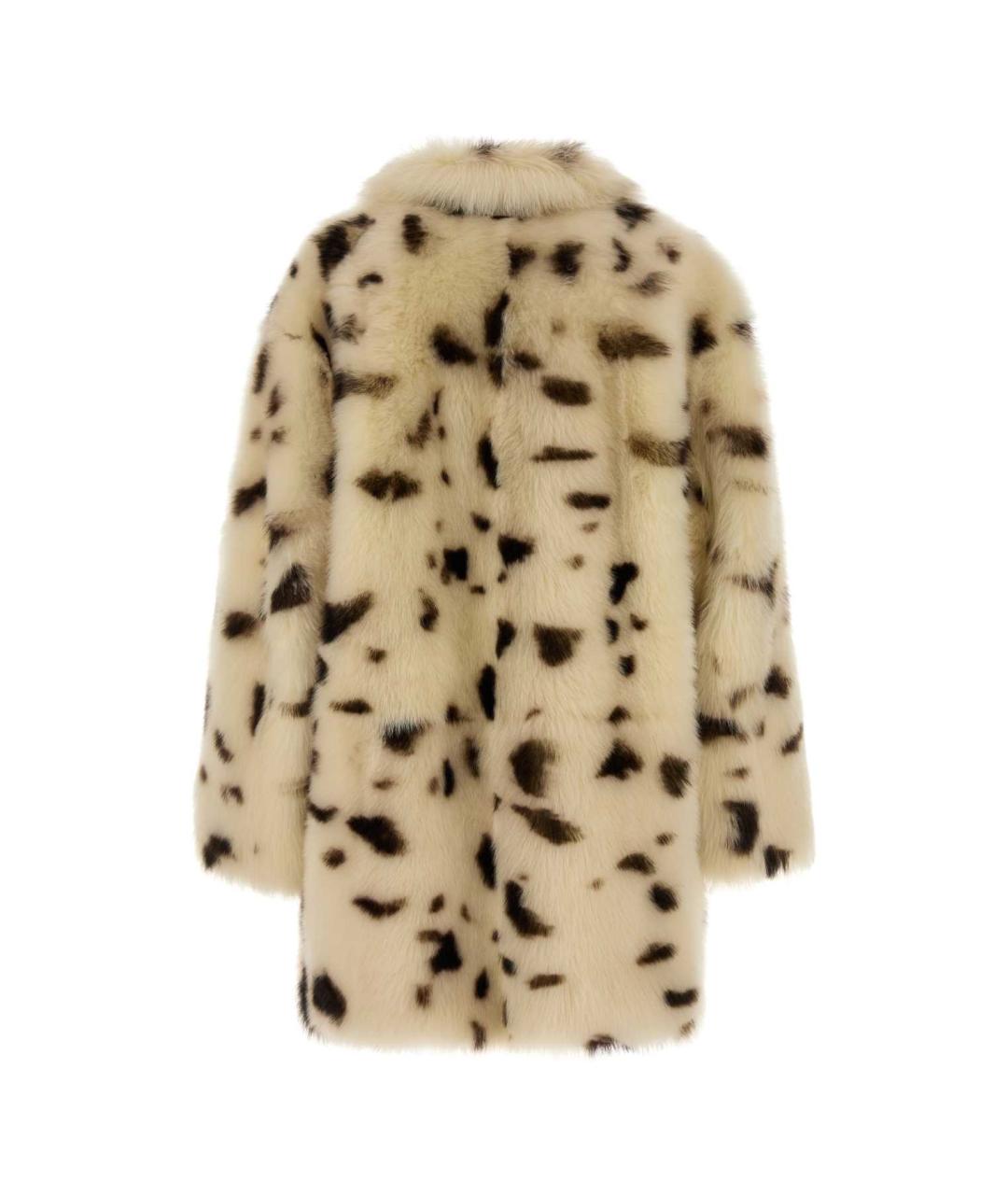 PRADA Бежевая меховая шуба, фото 2