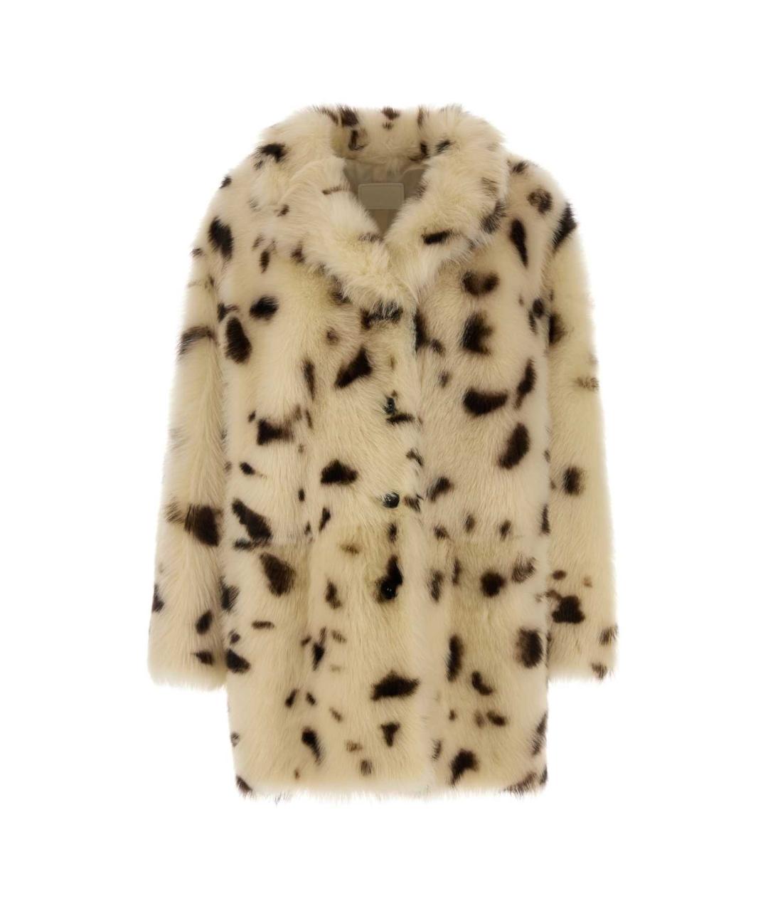 PRADA Бежевая меховая шуба, фото 1