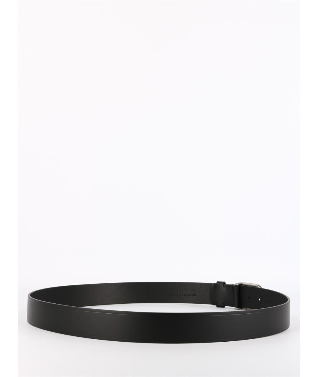 BALENCIAGA Черный кожаный ремень, фото 2