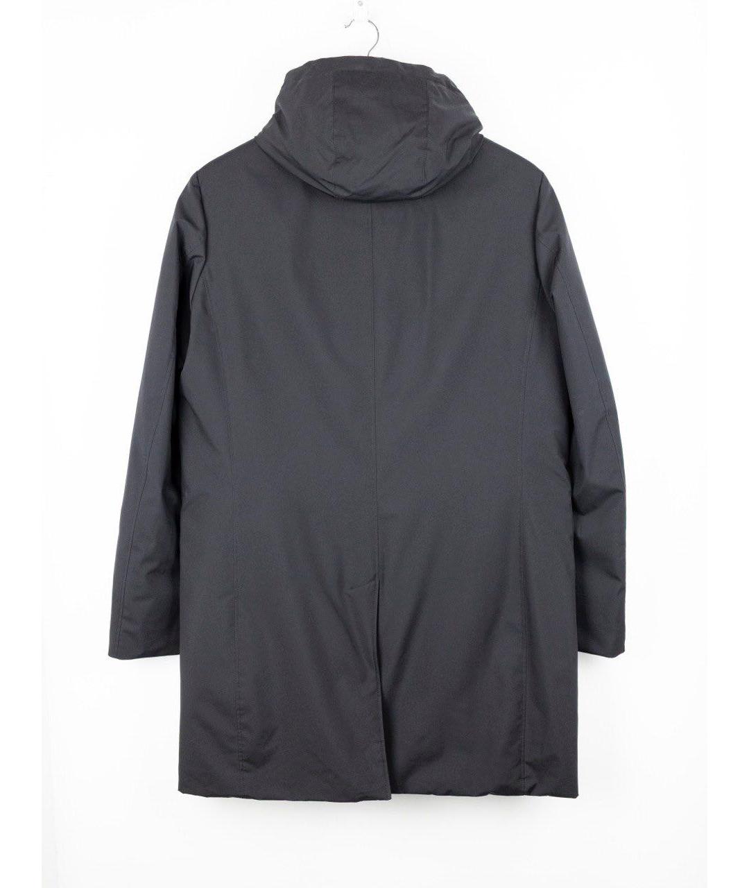 MOORER Черное полиамидовое пальто, фото 2