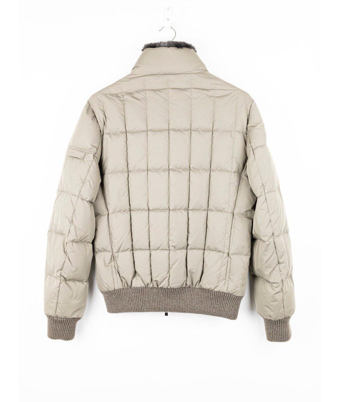 MOORER Бежевый полиамидовый пуховик, фото 2