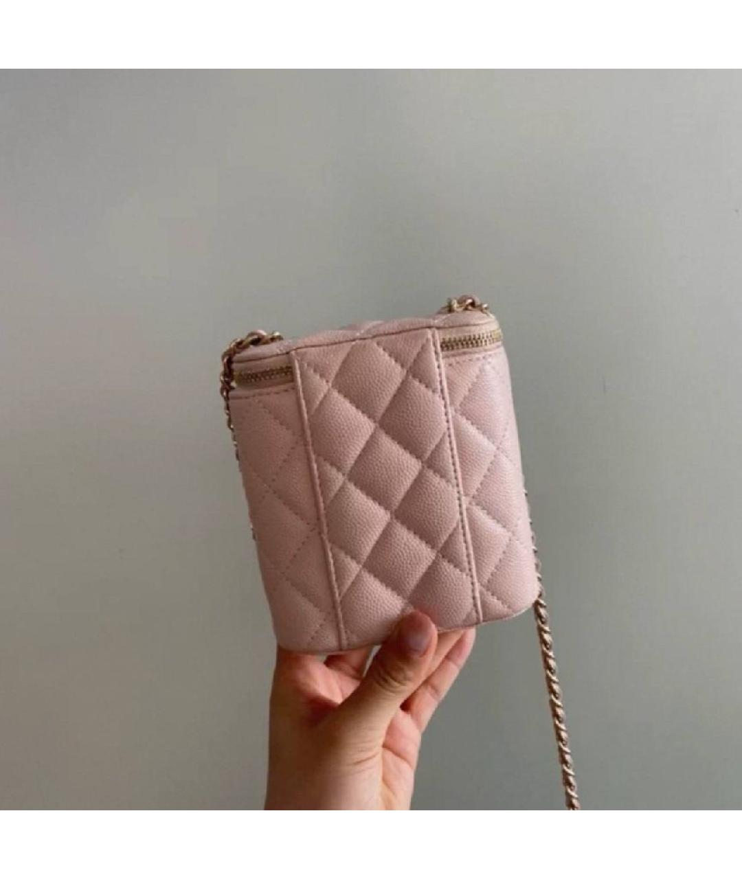 CHANEL Розовая кожаная сумка через плечо, фото 2