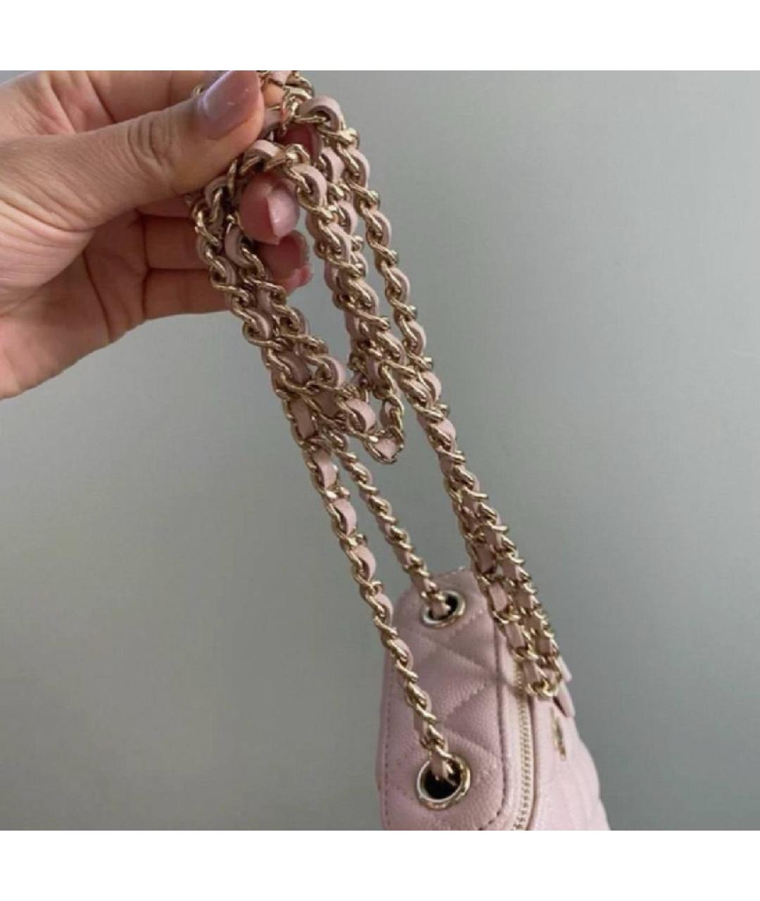 CHANEL Розовая кожаная сумка через плечо, фото 6
