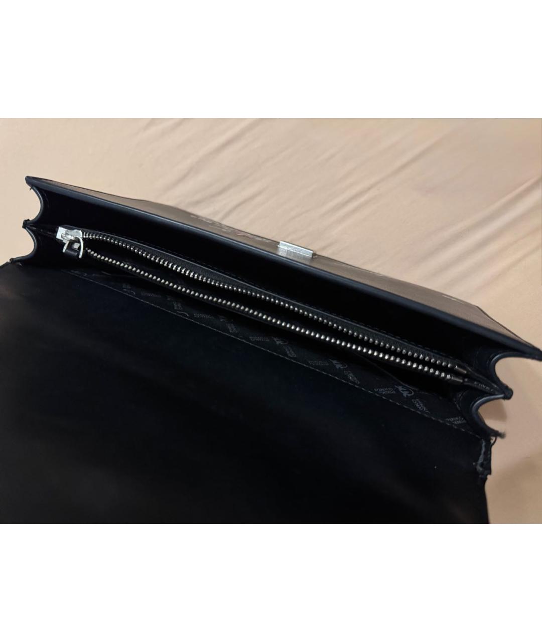 PINKO Черная кожаная сумка через плечо, фото 4