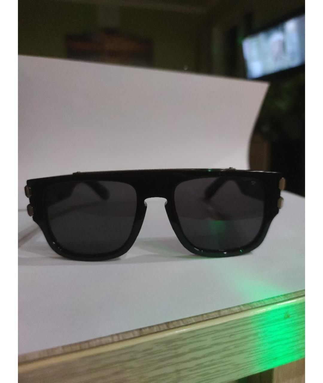 PHILIPP PLEIN Черные металлические солнцезащитные очки, фото 2