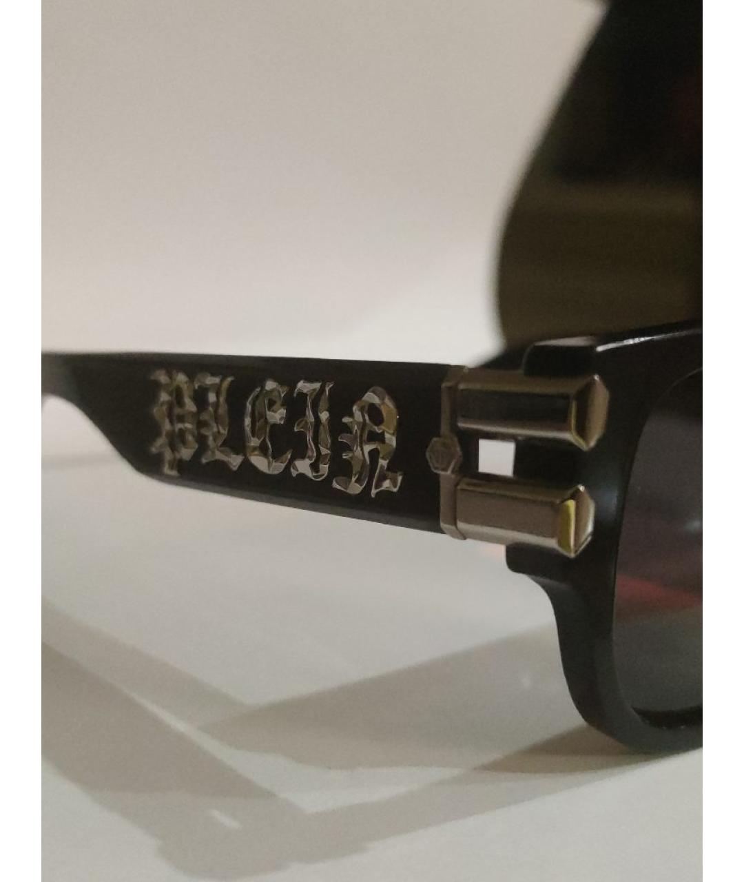 PHILIPP PLEIN Черные металлические солнцезащитные очки, фото 4