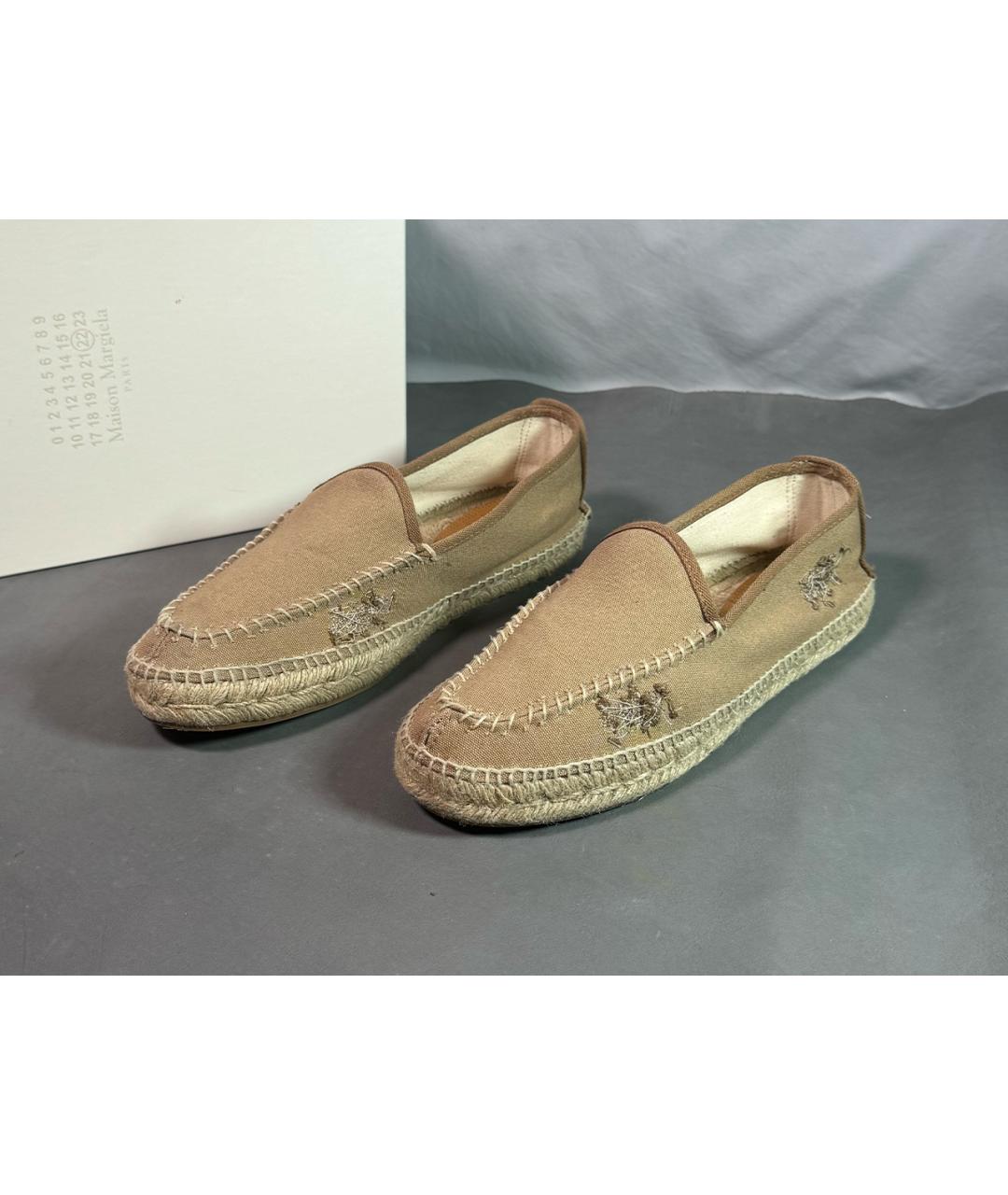MAISON MARGIELA Бежевые текстильные эспадрильи, фото 8