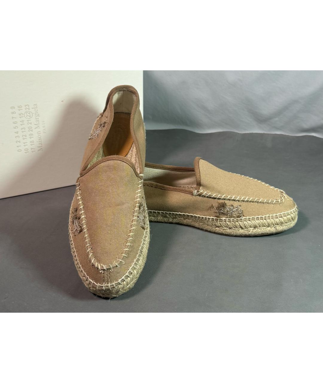 MAISON MARGIELA Бежевые текстильные эспадрильи, фото 2