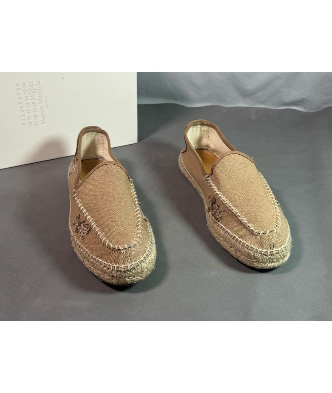 MAISON MARGIELA Бежевые текстильные эспадрильи, фото 5