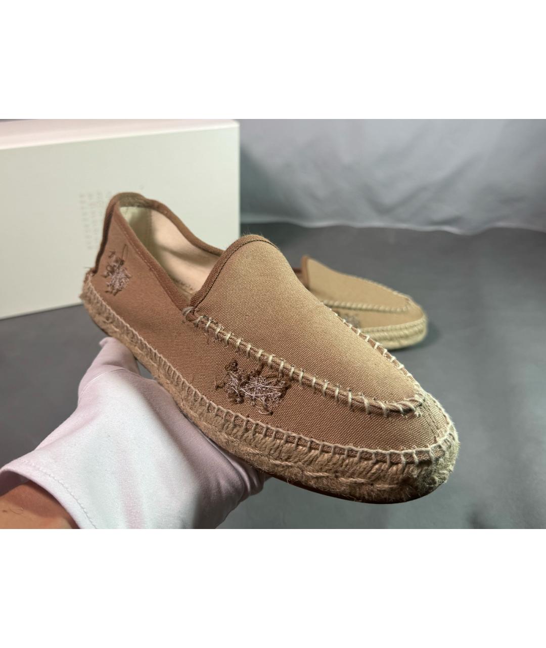 MAISON MARGIELA Бежевые текстильные эспадрильи, фото 4