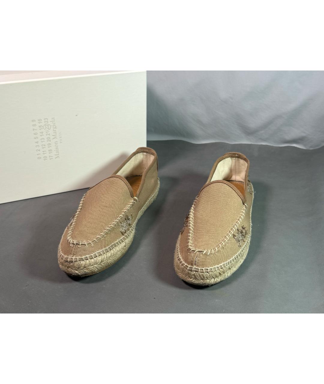 MAISON MARGIELA Бежевые текстильные эспадрильи, фото 7