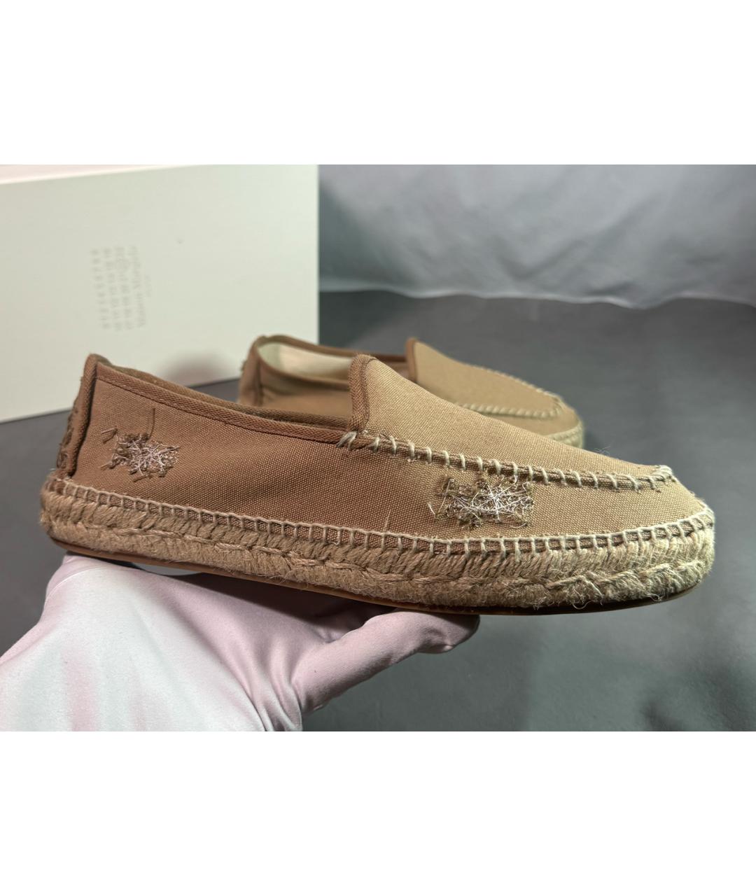 MAISON MARGIELA Бежевые текстильные эспадрильи, фото 9