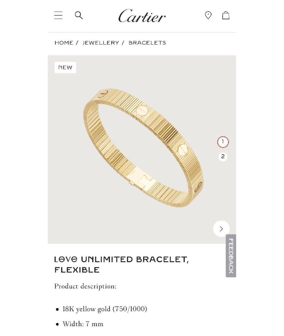 CARTIER Желтый браслет из розового золота, фото 5