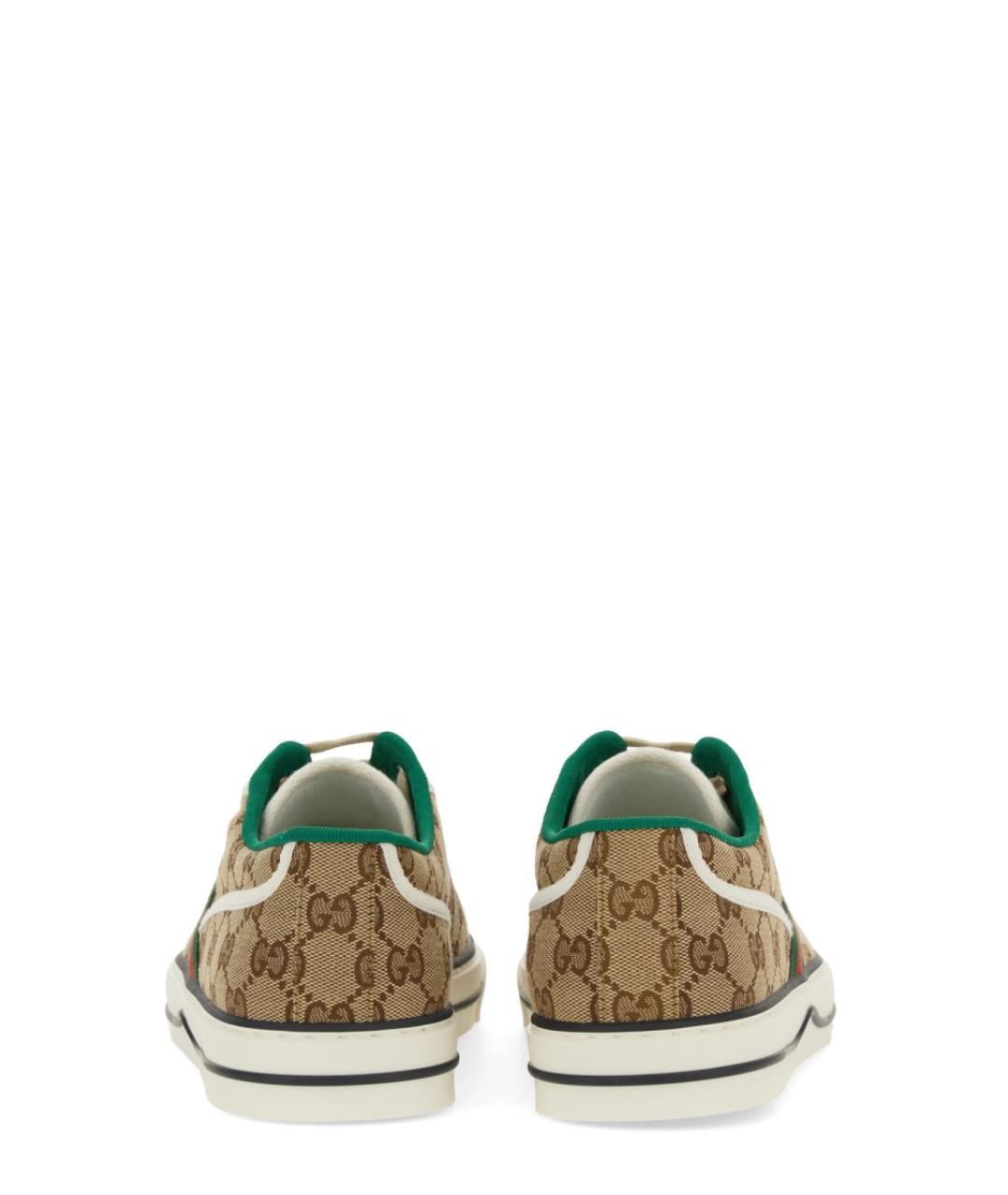 GUCCI Бежевые синтетические низкие кроссовки / кеды, фото 3