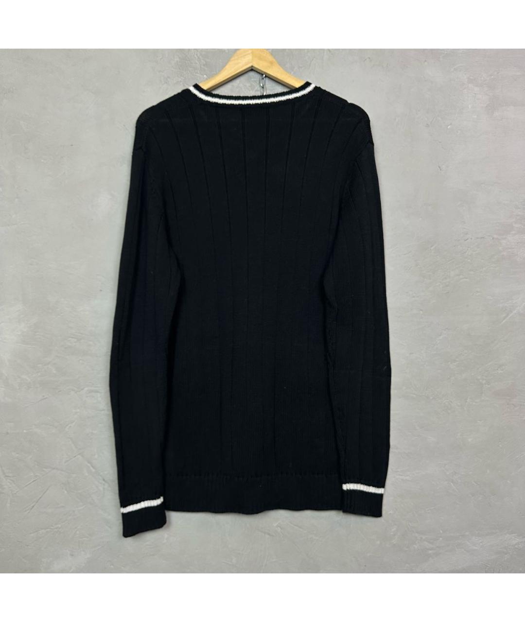 KARL LAGERFELD Черный хлопковый джемпер / свитер, фото 2