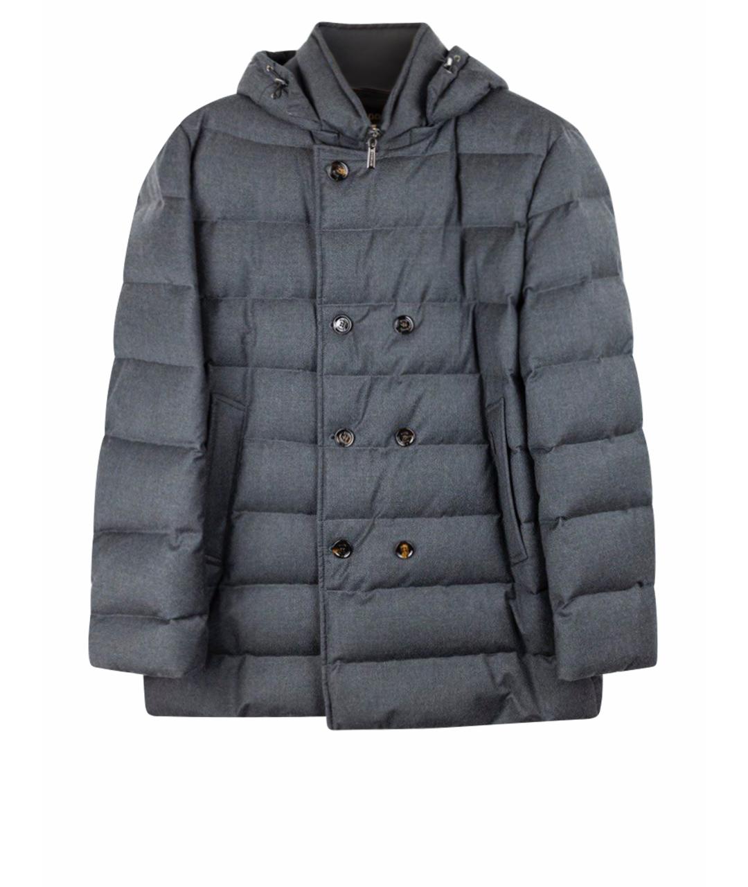 MOORER Антрацитовый шерстяной пуховик, фото 1