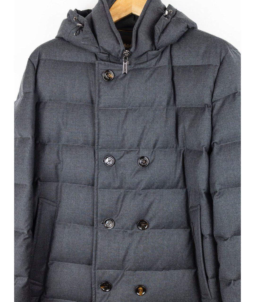 MOORER Антрацитовый шерстяной пуховик, фото 3