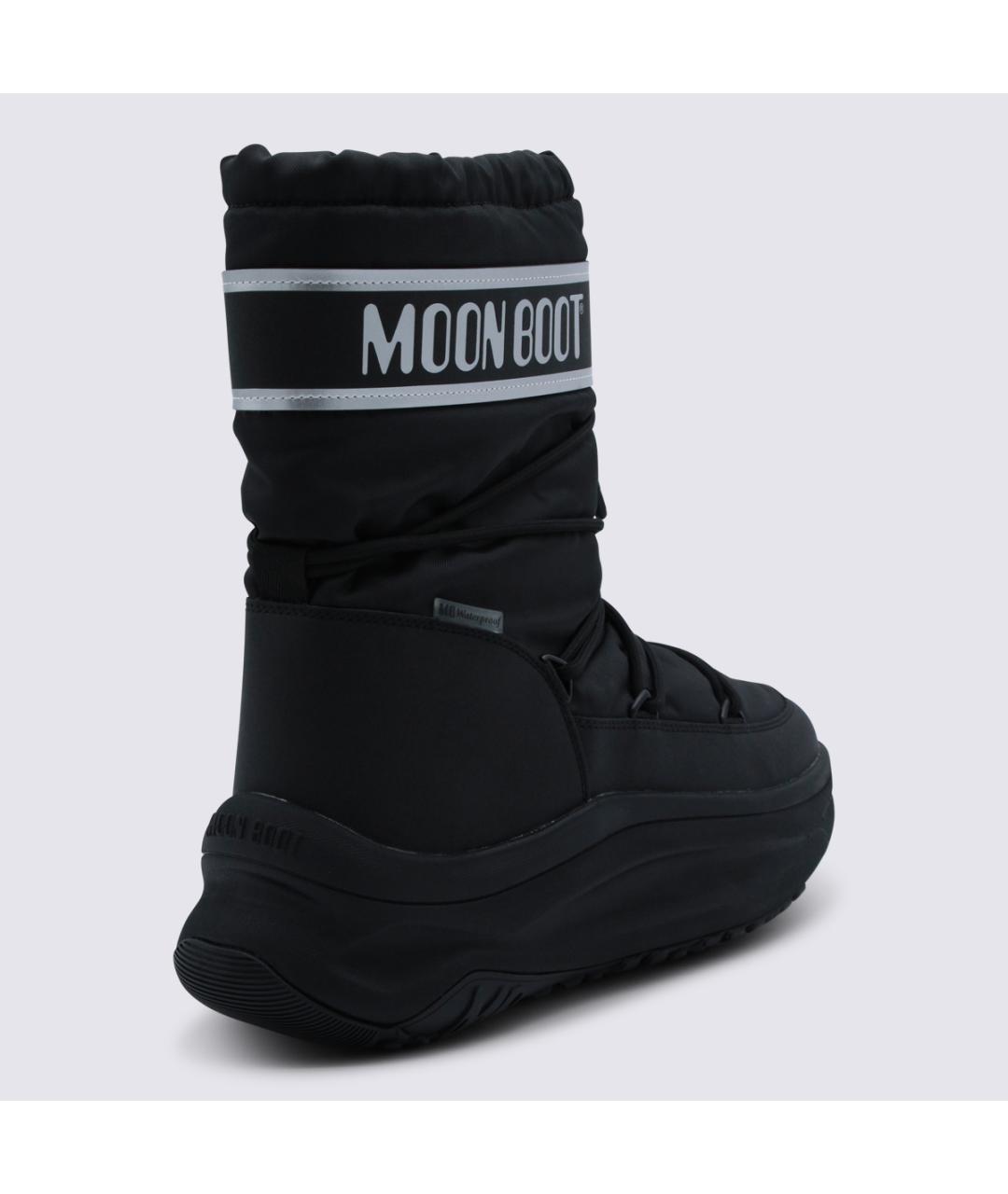 MOON BOOT Черные синтетические высокие ботинки, фото 3