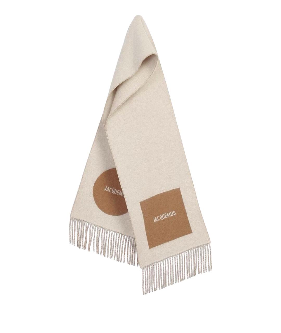 JACQUEMUS Бежевый шерстяной шарф, фото 1