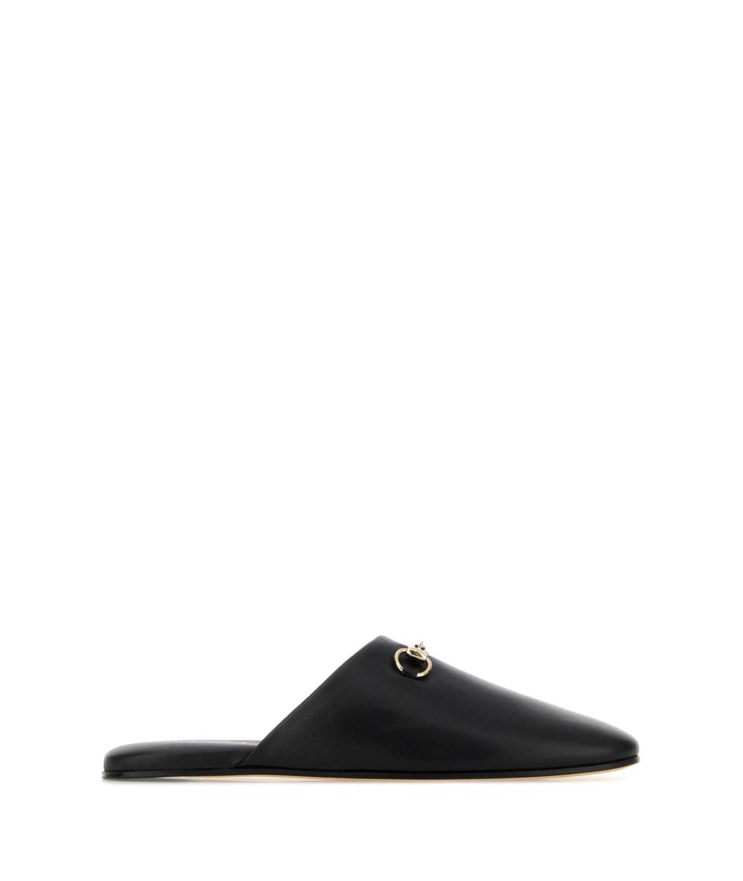 GUCCI Черные кожаные мюли, фото 1