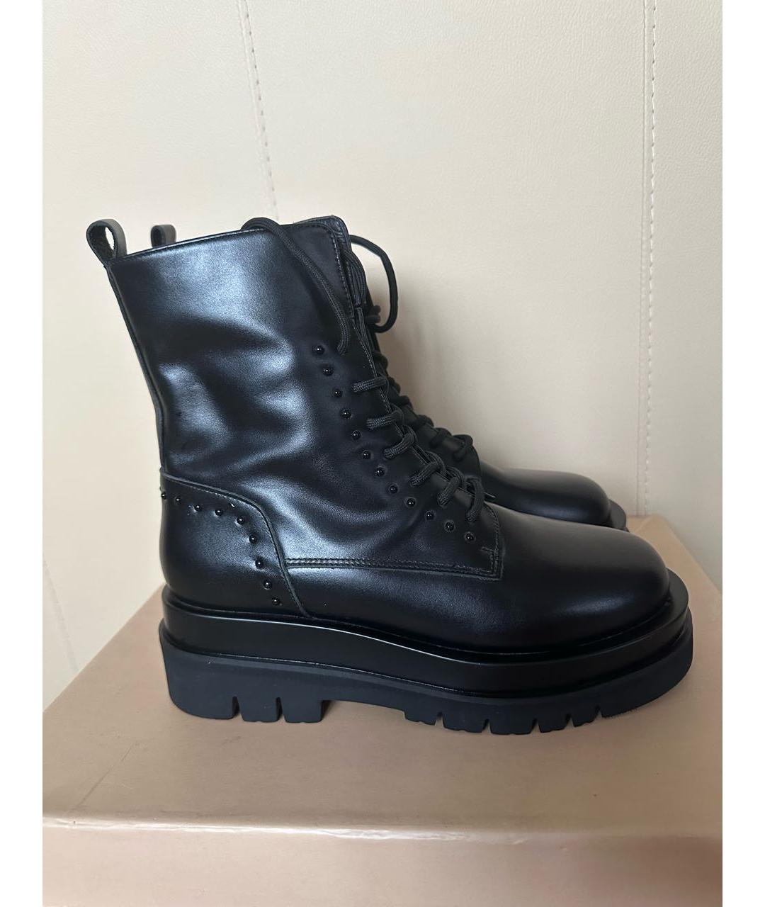 TWIN-SET Черные кожаные ботинки, фото 5