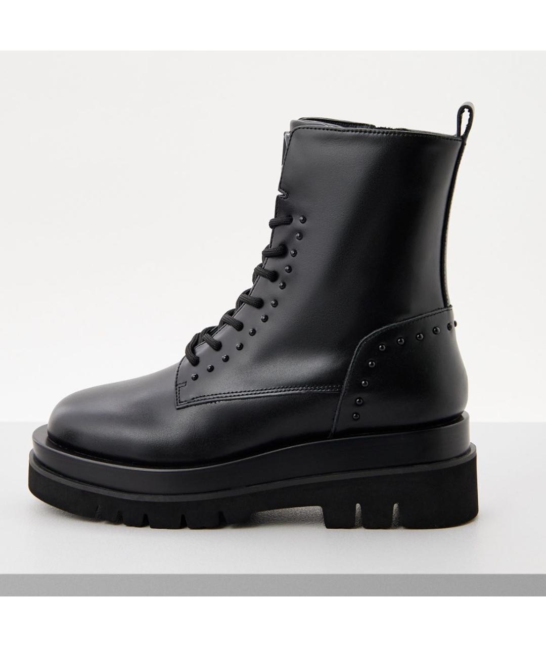 TWIN-SET Черные кожаные ботинки, фото 7