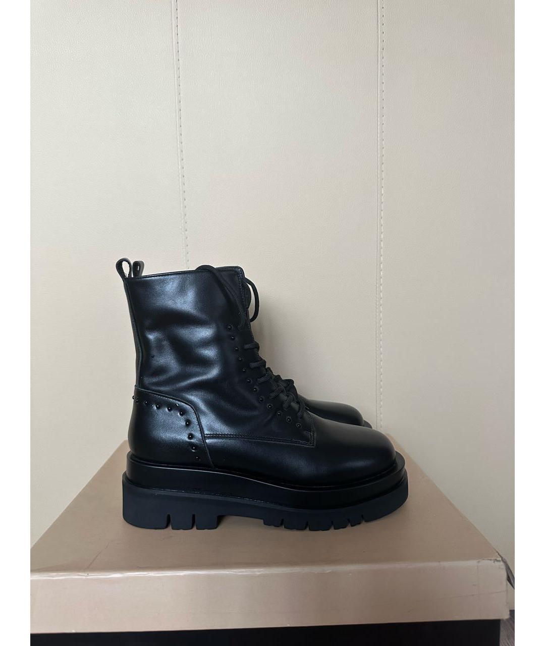 TWIN-SET Черные кожаные ботинки, фото 6