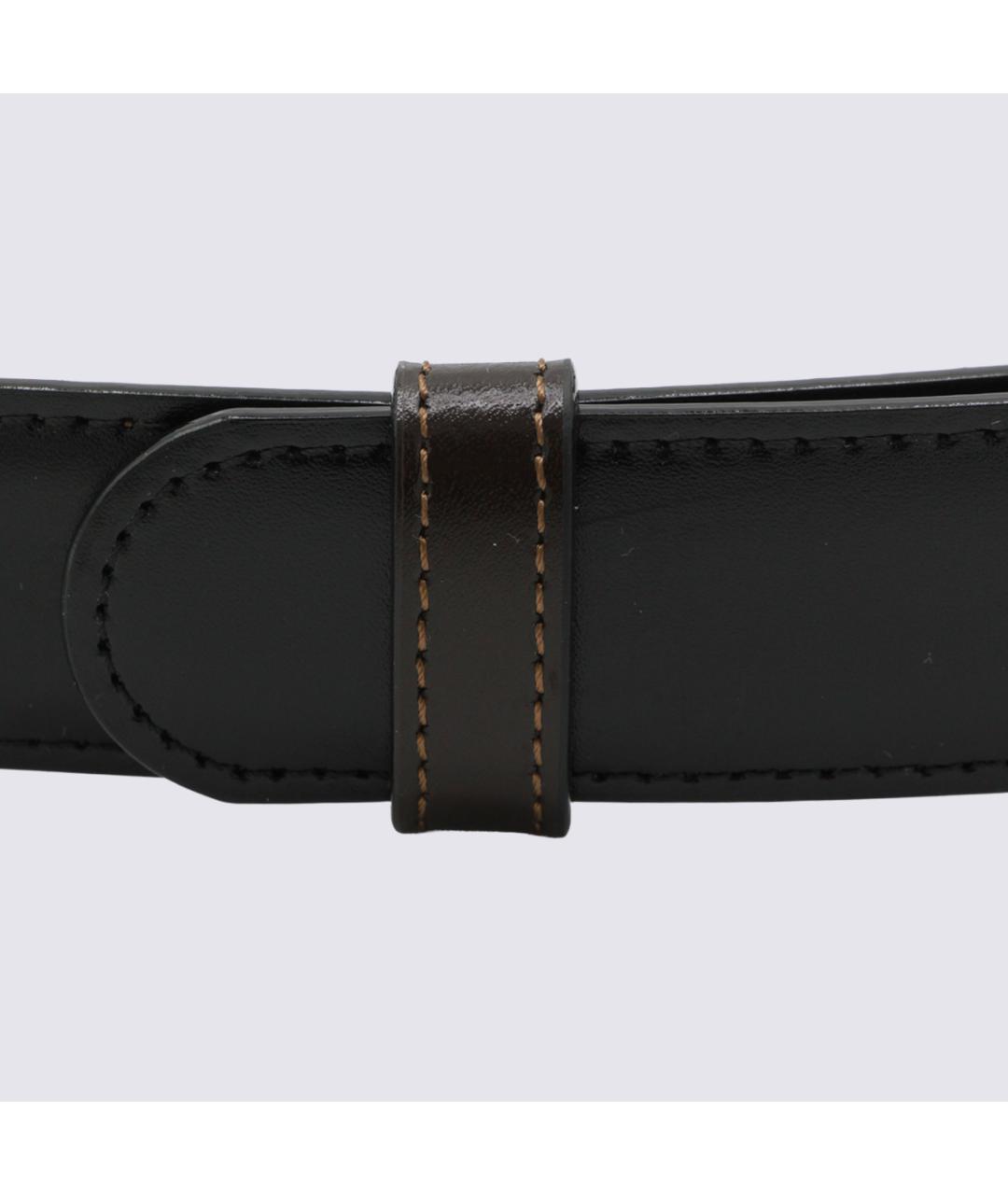 MONTBLANC Черный кожаный ремень, фото 3