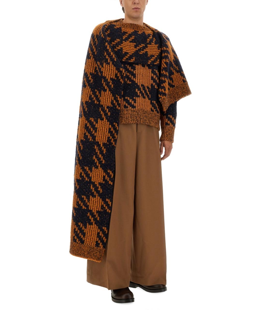 DRIES VAN NOTEN Мульти шерстяной шарф, фото 3