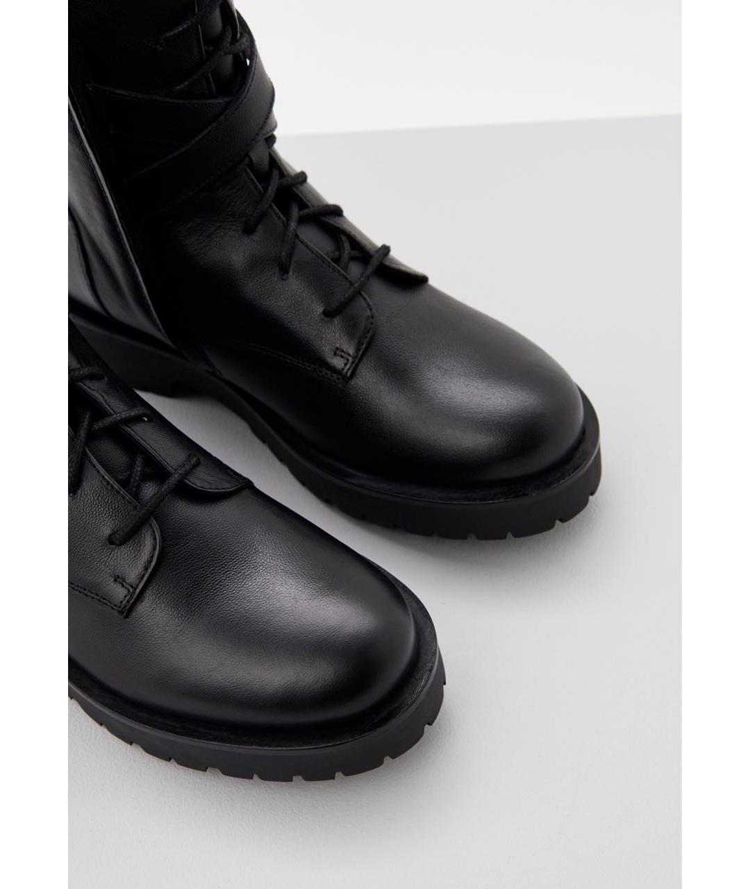 TWIN-SET Черные кожаные ботинки, фото 3