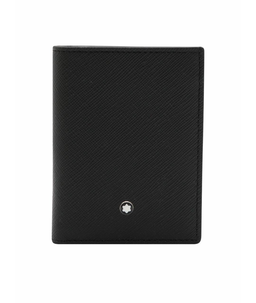 MONTBLANC Черный кожаный кардхолдер, фото 1