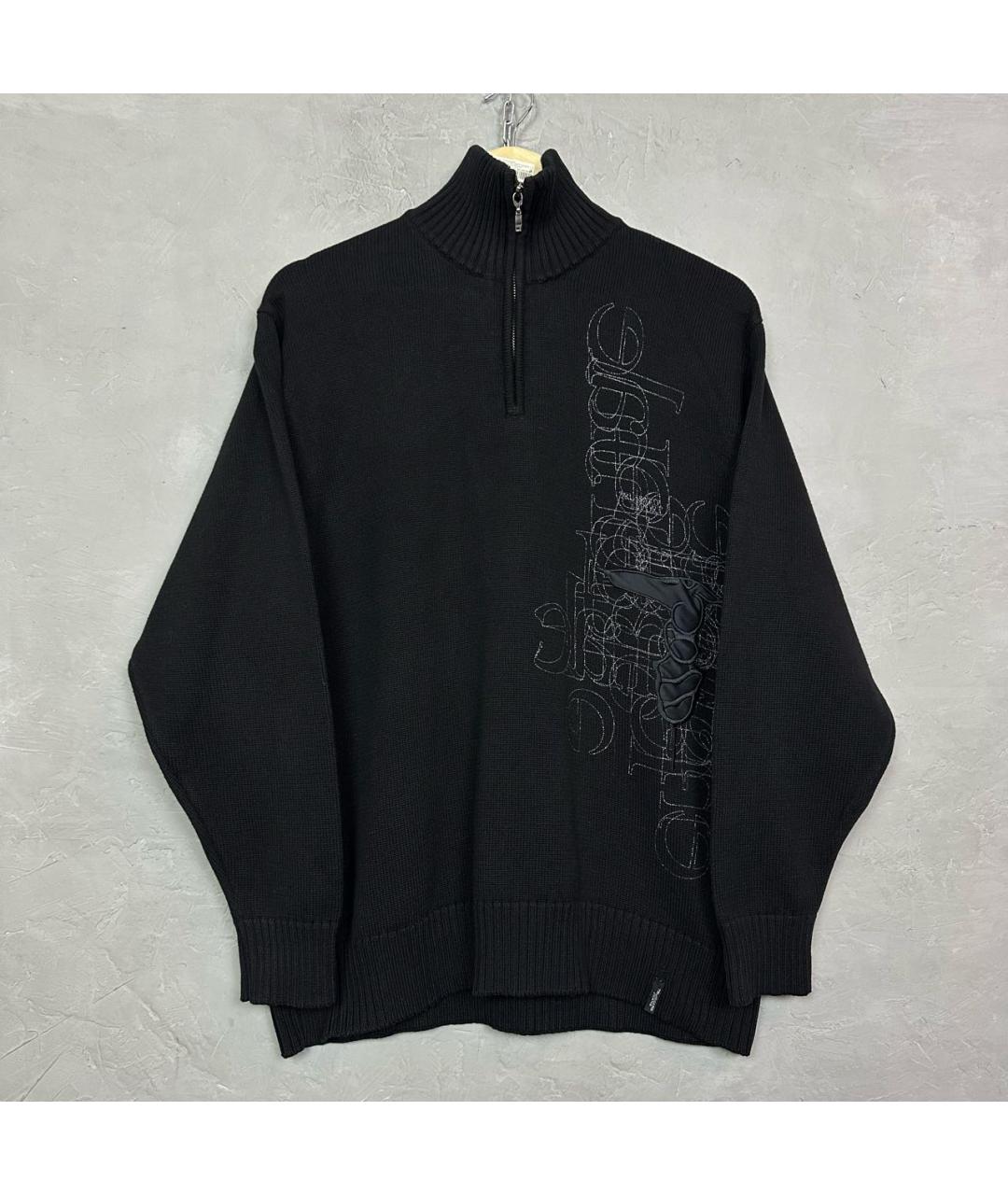 TRUSSARDI JEANS Черный хлопковый джемпер / свитер, фото 8