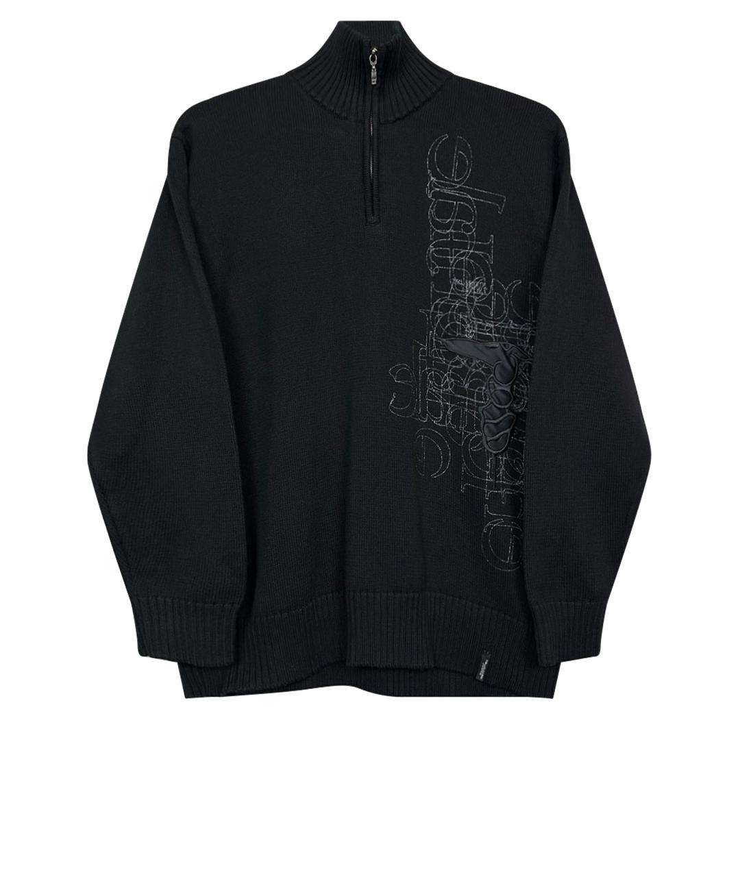 TRUSSARDI JEANS Черный хлопковый джемпер / свитер, фото 1