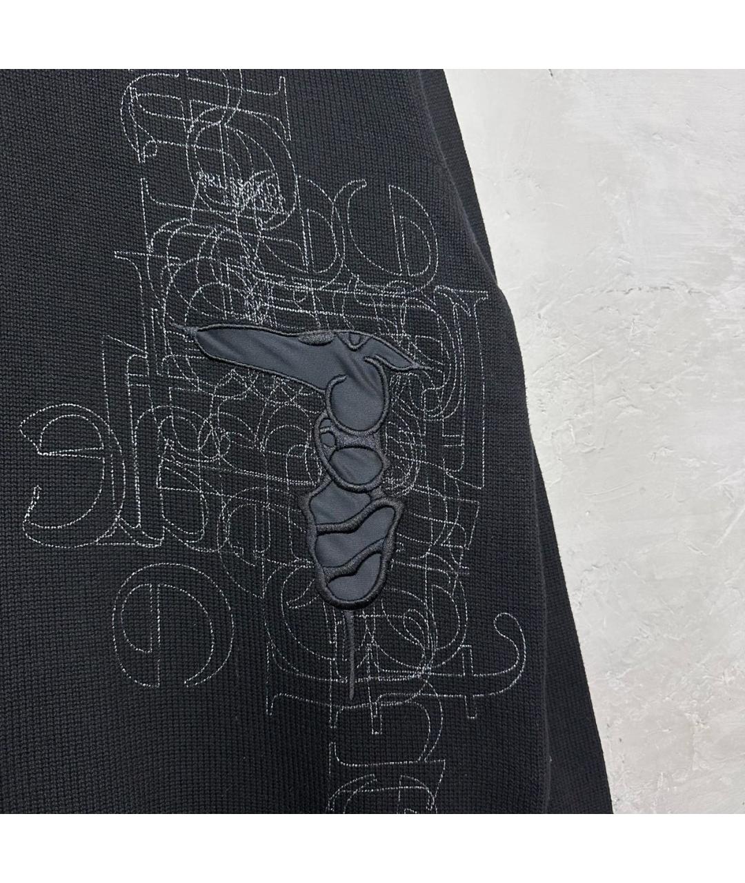 TRUSSARDI JEANS Черный хлопковый джемпер / свитер, фото 5