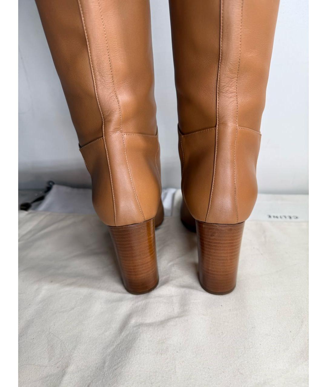 HERMES Коричневые кожаные сапоги, фото 4