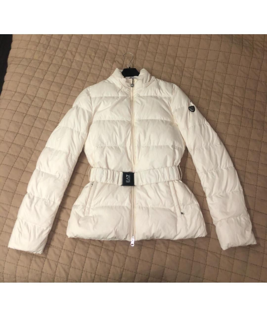 EMPORIO ARMANI Белый полиэстеровый пуховик, фото 9